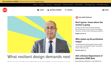 American Institute of Architects website screenshot